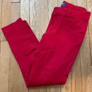 Old Navy Pixie Mid Rise Red Pants Size 4
